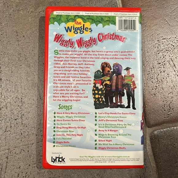 Wiggly Wiggly 2000 Christmas VHS by The Wiggles 19 Sing Along Merry Songs - Picture 2 of 3